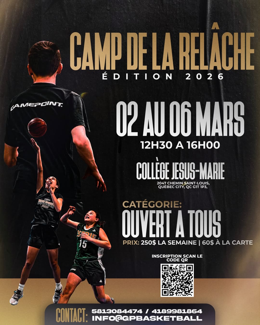 Affiche — Camp de la Relâche 2026